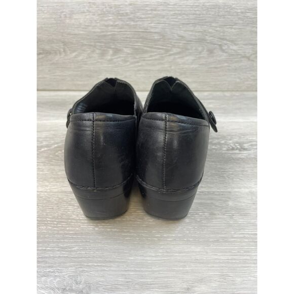 Dansko Womens Clogs Leather Black 9 Slip On Comfort Work Nurse Cushioned Shoes - Picture 4 of 11